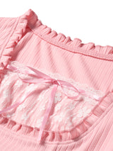Blush Lace Bow Top