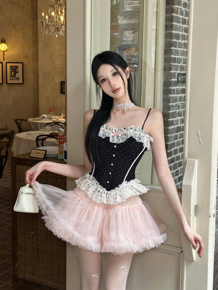 Sugar Lace Corset & Tulle Skirt Set