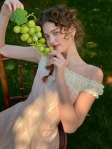 Garden Poem Off-Shoulder Dress