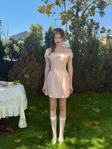 Garden Poem Off-Shoulder Dress