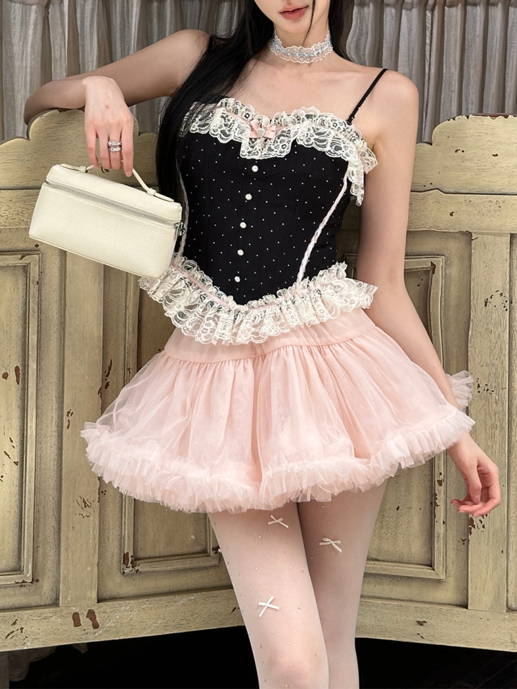 Sugar Lace Corset & Tulle Skirt Set