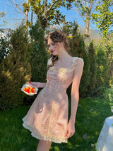 Rose Milk Picnic Dress