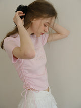 Blush Stardust Bow Tee