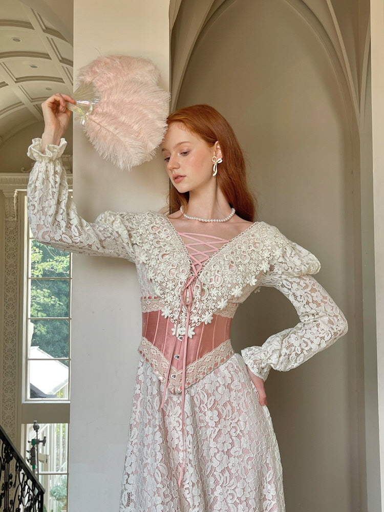 Blush Lace Waltz Dress