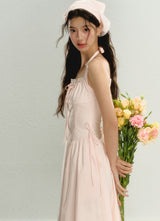 Blush Cottagecore Halter Dress