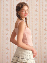 Fluffy Meow Ribbon Knit Top & Petal Whisper Tulle Skirt
