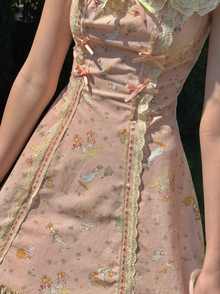 Rose Milk Picnic Dress