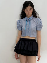 Rosette Melody Puff Blouse
