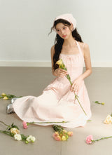 Blush Cottagecore Halter Dress