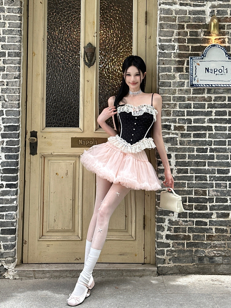 Sugar Lace Corset & Tulle Skirt Set