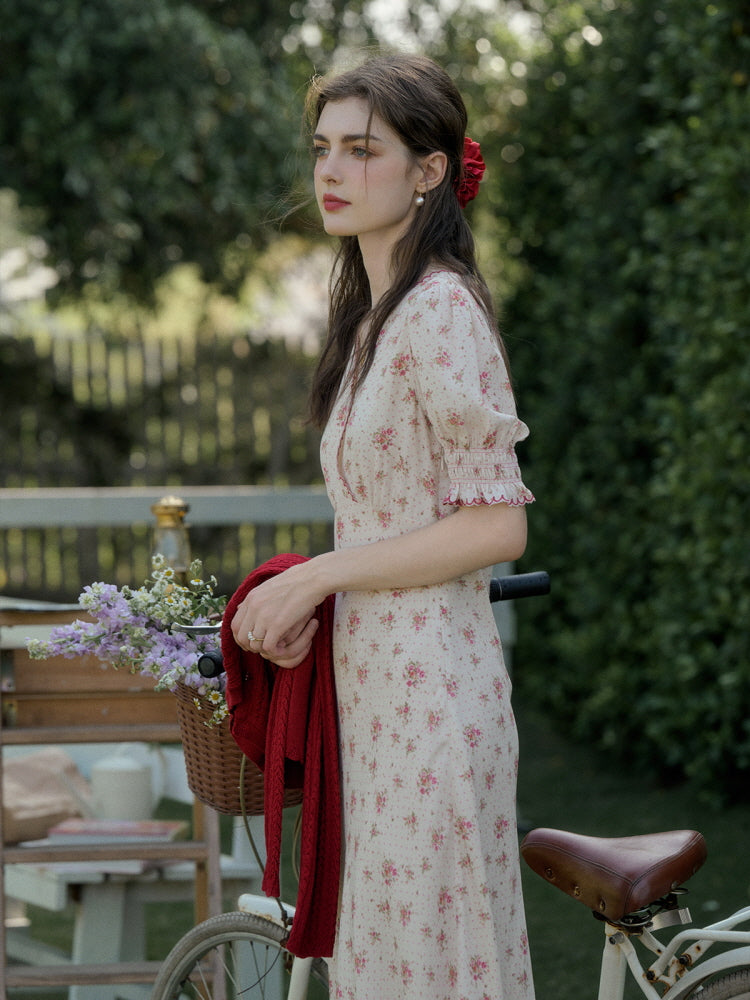 Rosée d'Été Puff Sleeve Dress