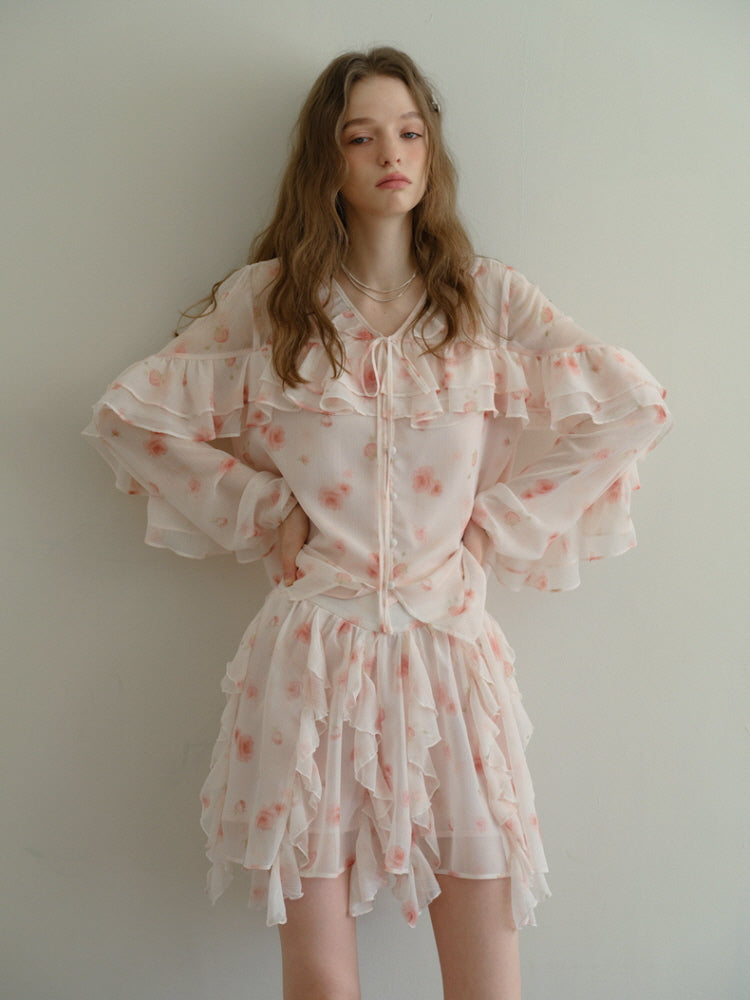 Flutter Rose Ruffle Set