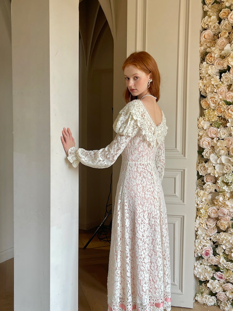 Blush Lace Waltz Dress