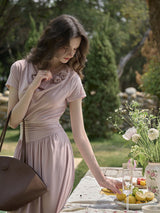 Blush Poem Draped Midi Dress