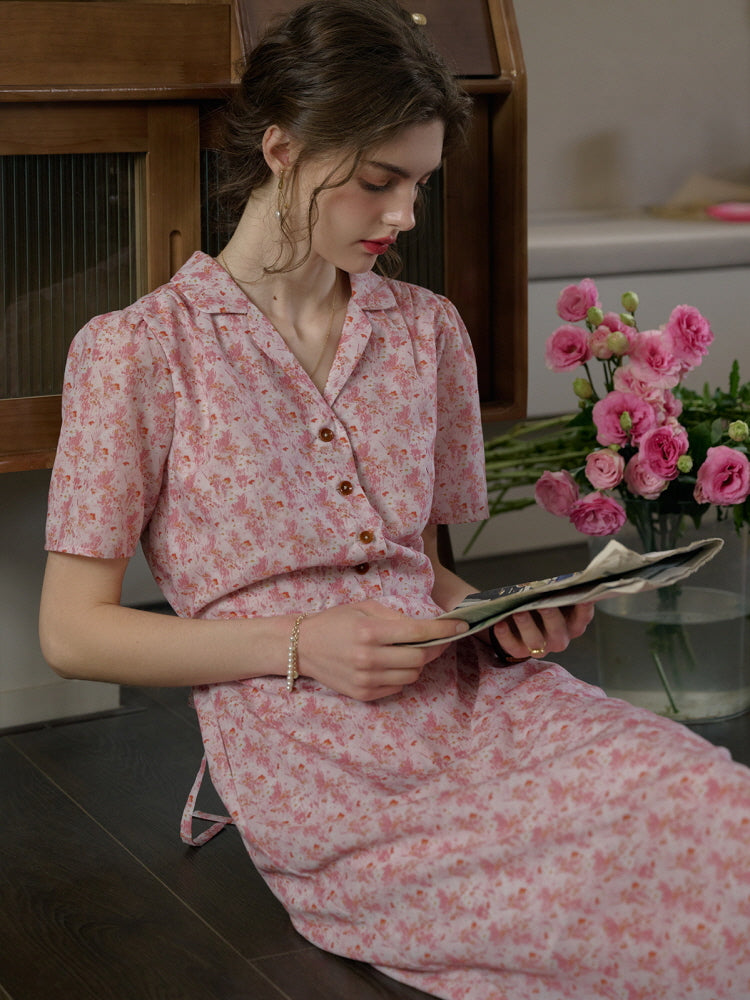 Pink Rosé Reading Dress