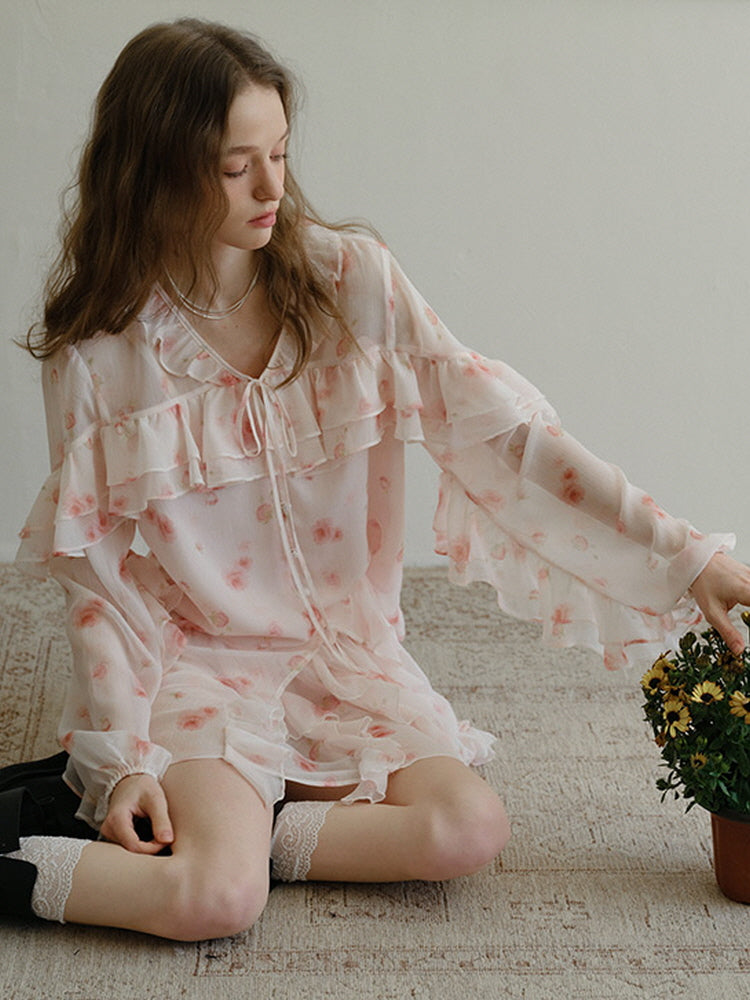 Flutter Rose Ruffle Set