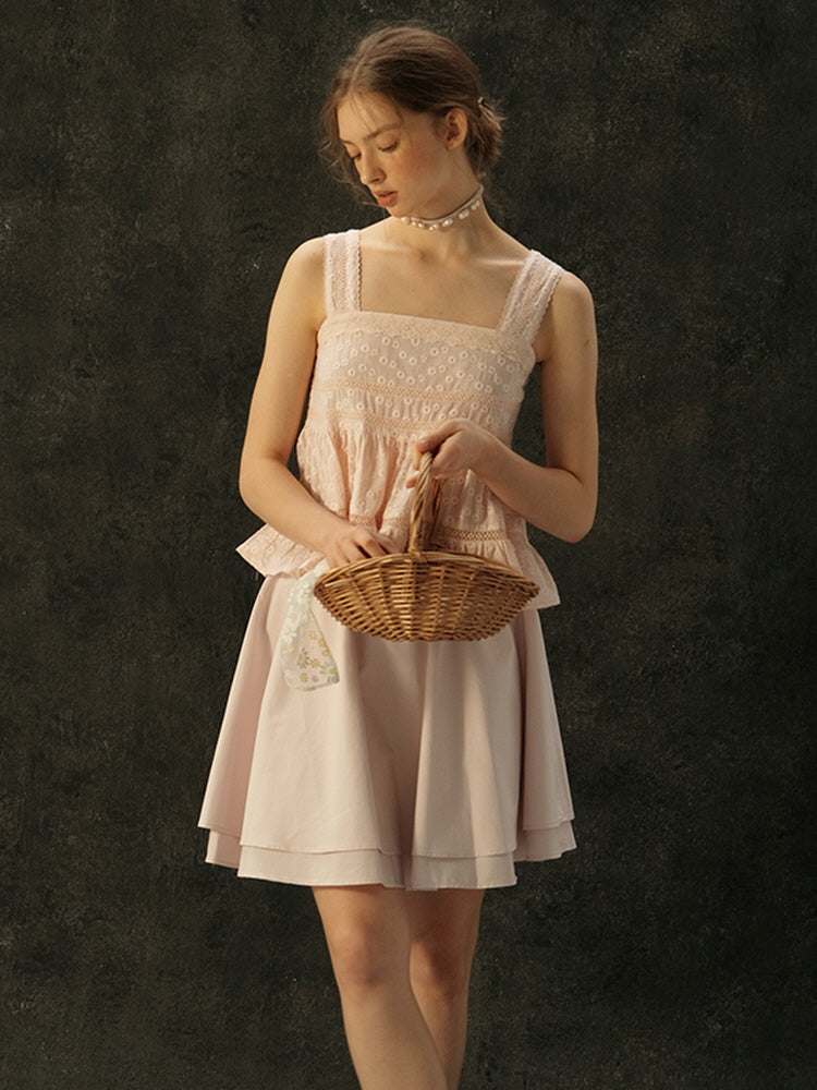 Ethereal Lace Peplum Set