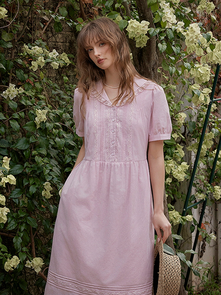Rosy Meadow Cotton Dress