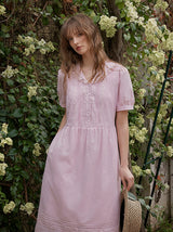 Rosy Meadow Cotton Dress