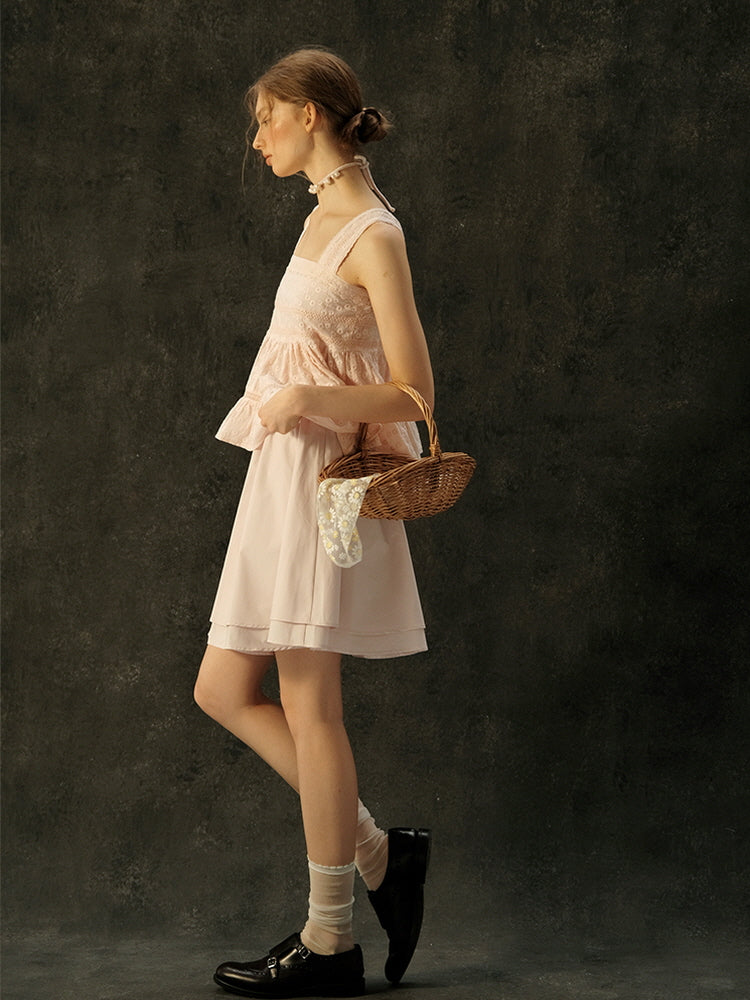 Ethereal Lace Peplum Set