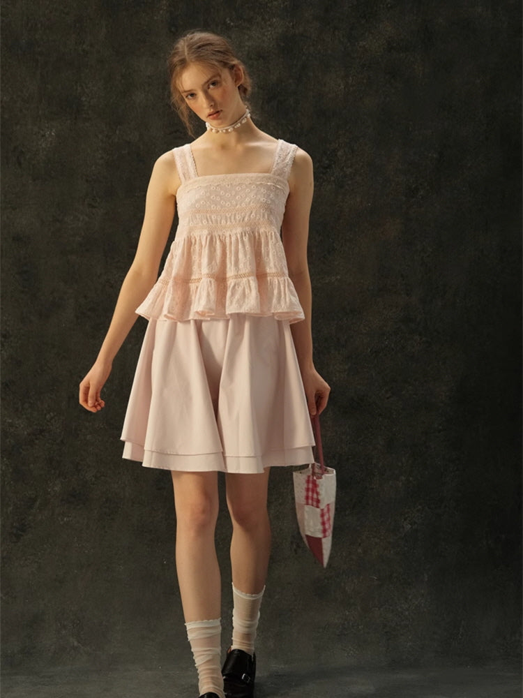 Ethereal Lace Peplum Set