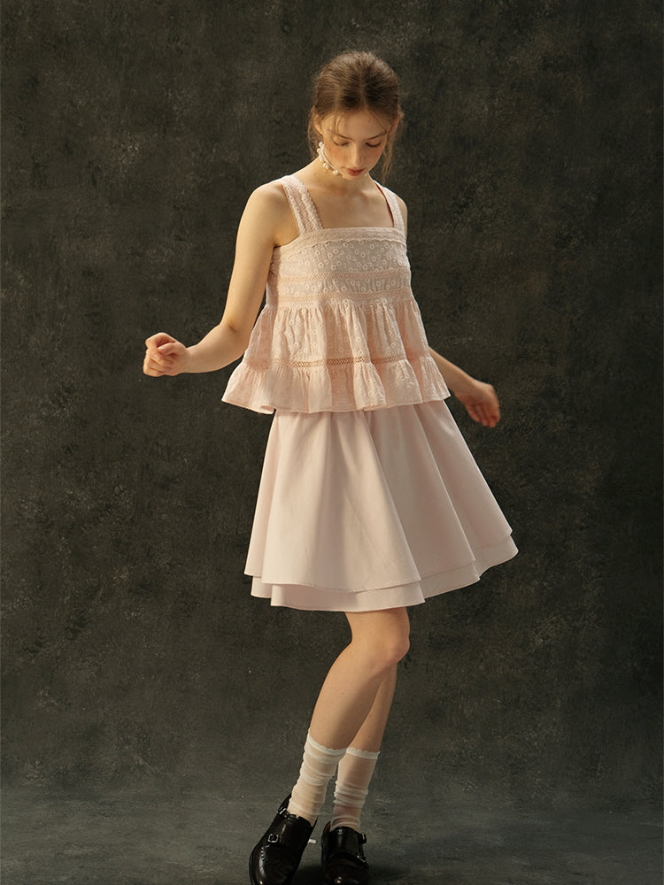 Ethereal Lace Peplum Set