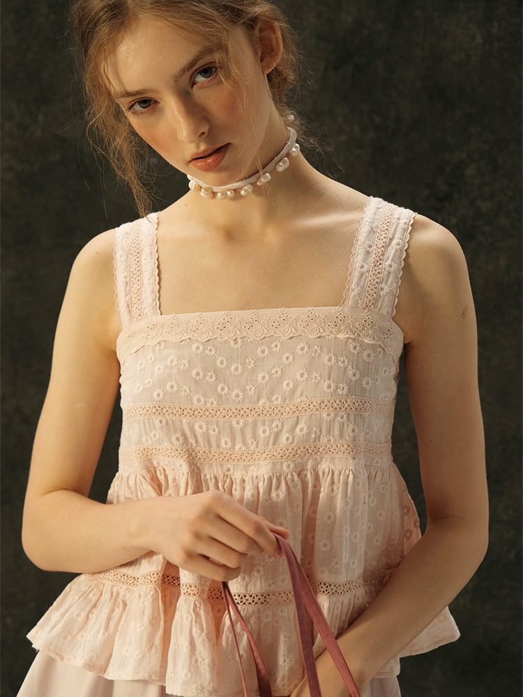 Ethereal Lace Peplum Set