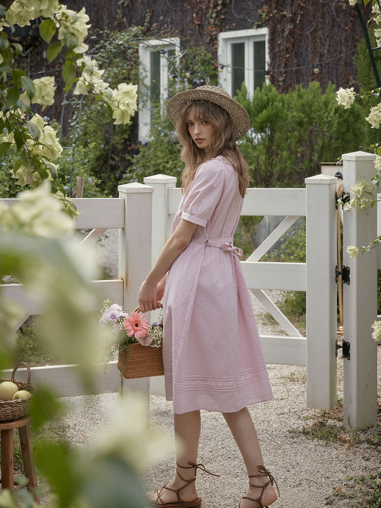 Rosy Meadow Cotton Dress
