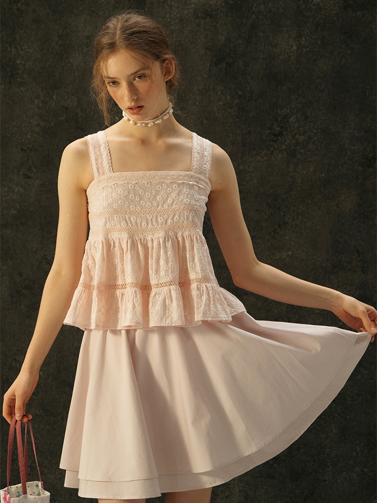 Ethereal Lace Peplum Set