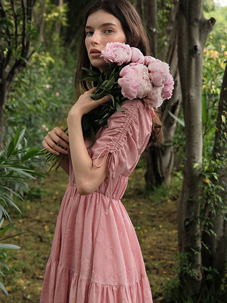 Peony Bloom Tiered Dress