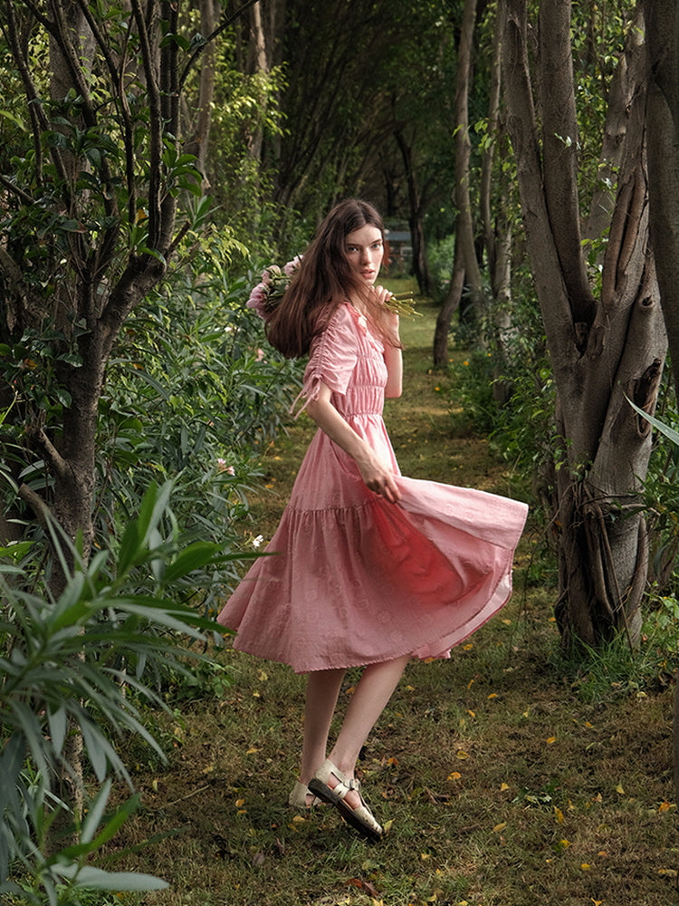 Peony Bloom Tiered Dress