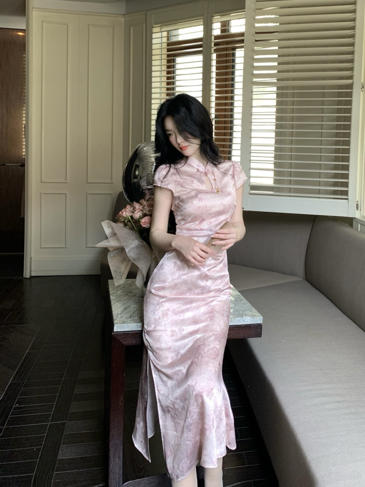Blush Orchid Cheongsam Dress