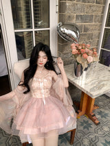 Rosy Ballet Tiered Dress