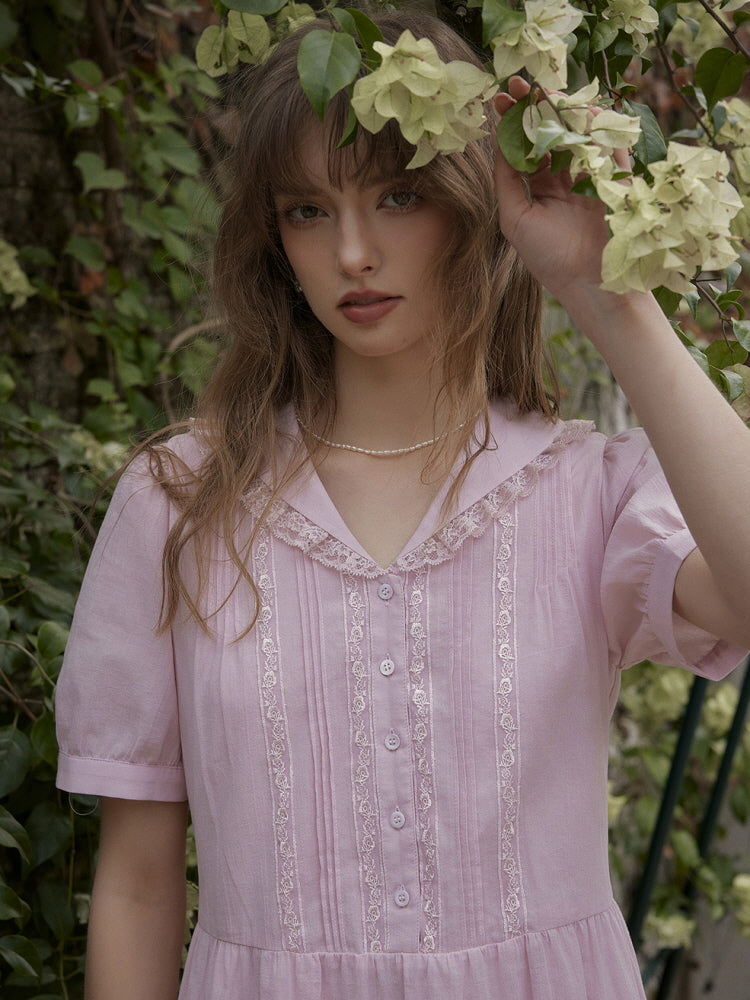 Rosy Meadow Cotton Dress