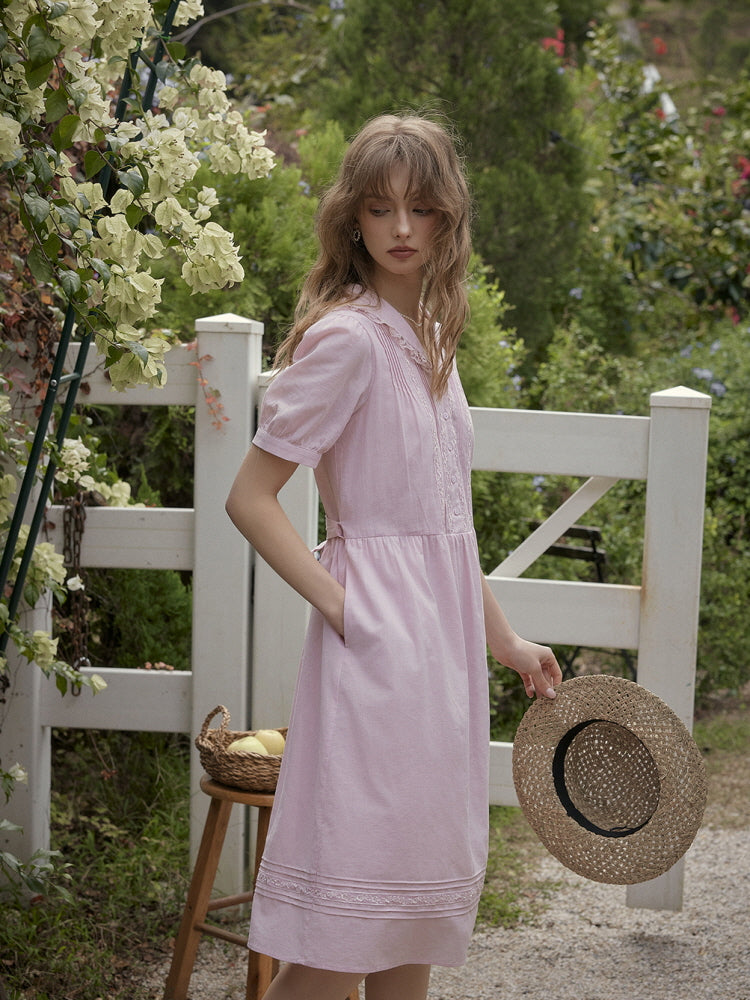 Rosy Meadow Cotton Dress
