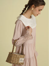 Victorian Embroidered Collar Dress