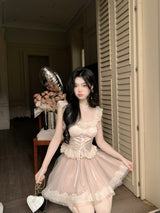 Romantic Swan Corset Two-Piece Set