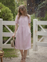 Rosy Meadow Cotton Dress