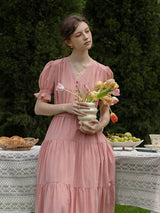 Wild Rose Tiered Cotton Dress