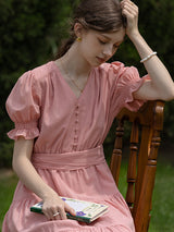 Wild Rose Tiered Cotton Dress