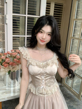 Romantic Swan Corset Two-Piece Set