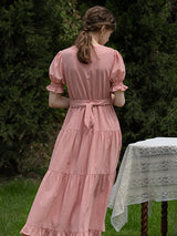 Wild Rose Tiered Cotton Dress
