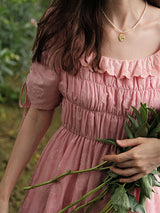 Peony Bloom Tiered Dress