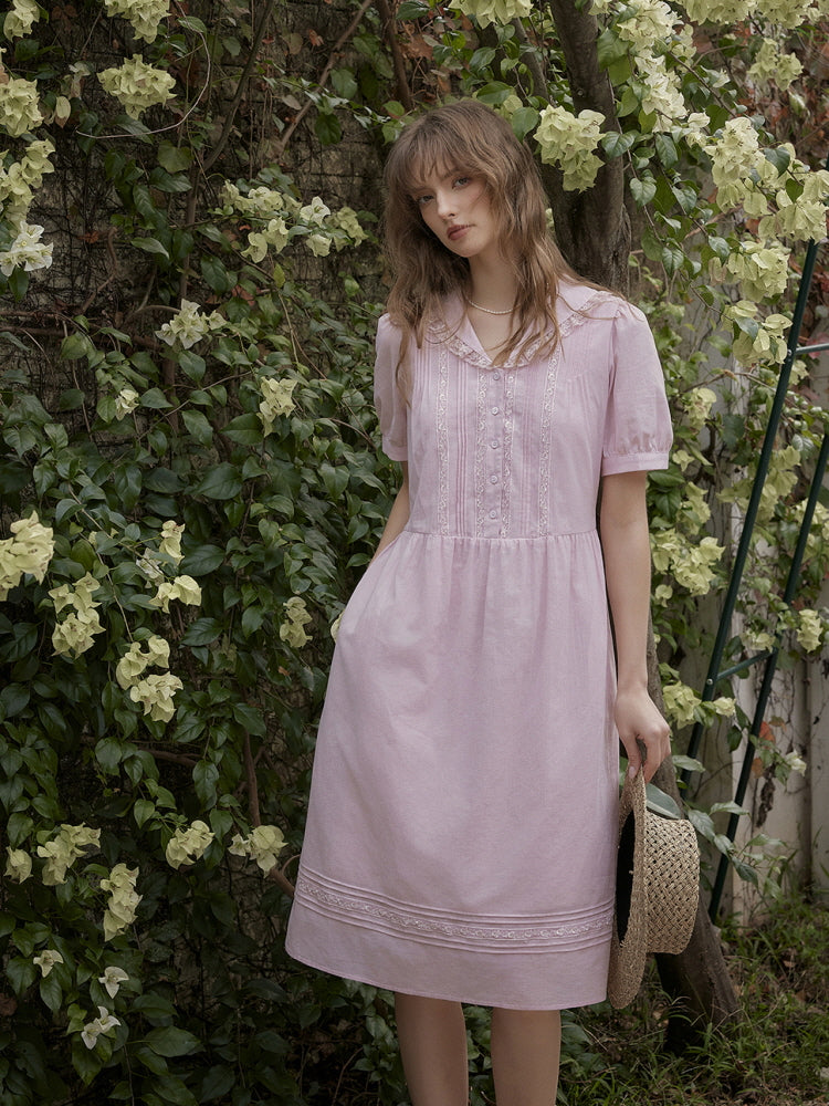 Rosy Meadow Cotton Dress