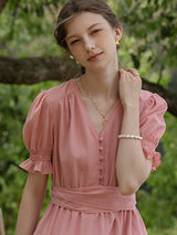 Wild Rose Tiered Cotton Dress