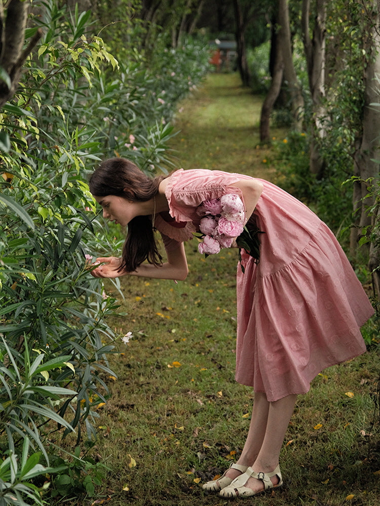 Peony Bloom Tiered Dress