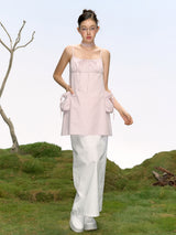 Ribbon Pocket Bustier Dress