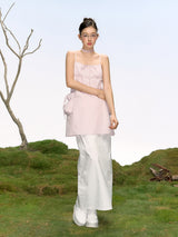 Ribbon Pocket Bustier Dress