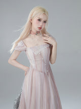Ethereal Pearl Lace Dress