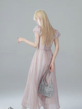 Ethereal Pearl Lace Dress